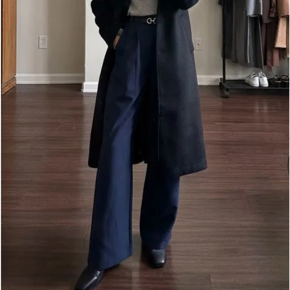 Vintage Women’s 2024 Trending Navy Slacks Pants Size 13 - Picture 2 of 6